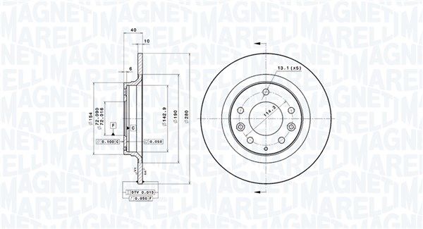 MAGNETI MARELLI 360406060401 Brake disc