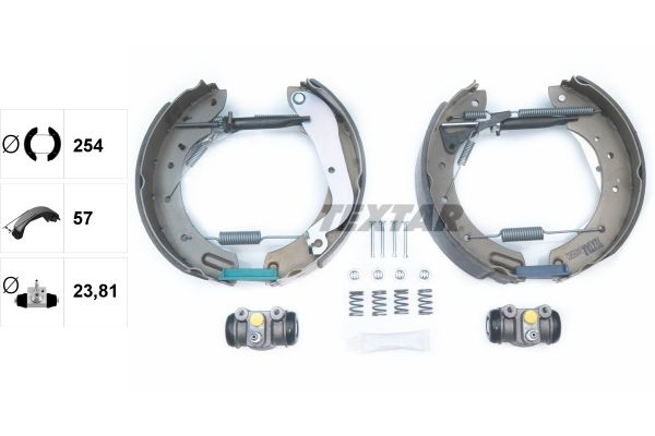 TEXTAR 84055802 Brake shoe set