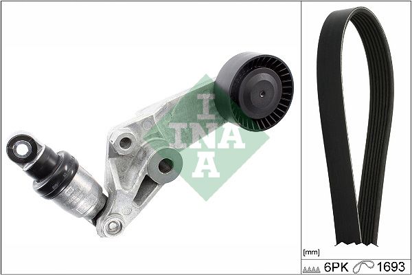 SCHAEFFLER INA 529 0473 10 V formos rumbuotas diržas, komplektas