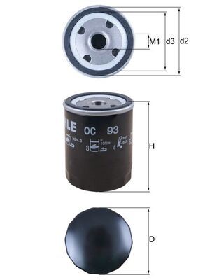 KNECHT OC 93 Oil filter