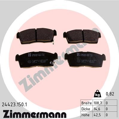 ZIMMERMANN 24423.150.1 Brake pad set, disc brake