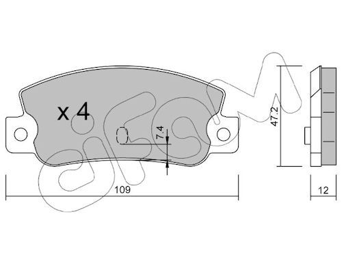 CIFAM 822-035-0 Brake pad set, disc brake