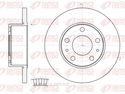 REMSA 61202.00 Brake disc