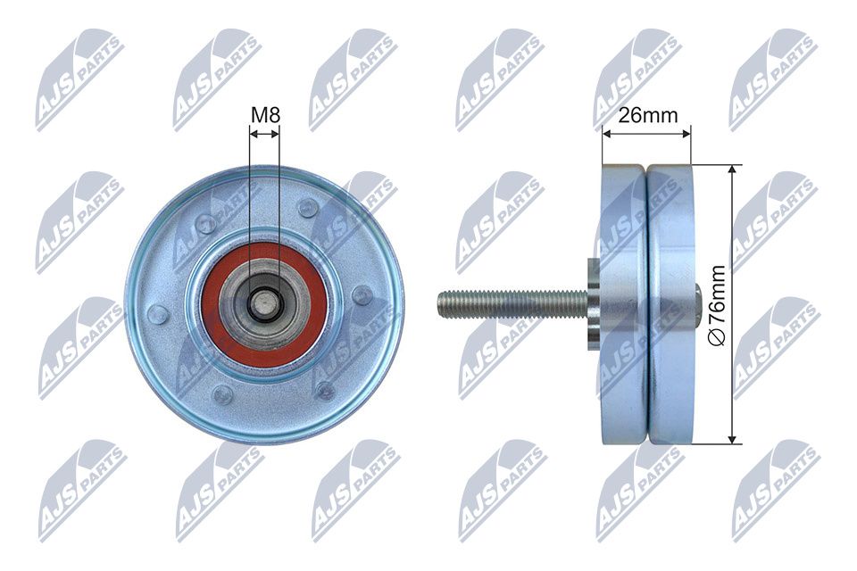 NTY RNK-FR-065 Tensioner pulley, v-ribbed belt