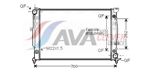AVA CLEVER CHOICE AIA2125 Radiator, engine cooling