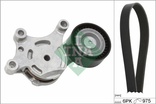 SCHAEFFLER INA 529 0261 10 V formos rumbuotas diržas, komplektas
