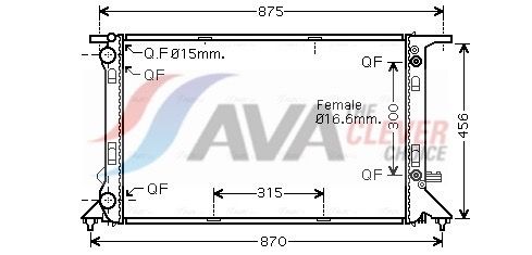 AVA CLEVER CHOICE AIA2293 Radiator, engine cooling