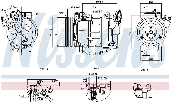 NISSENS 891016 Compressor, air conditioning