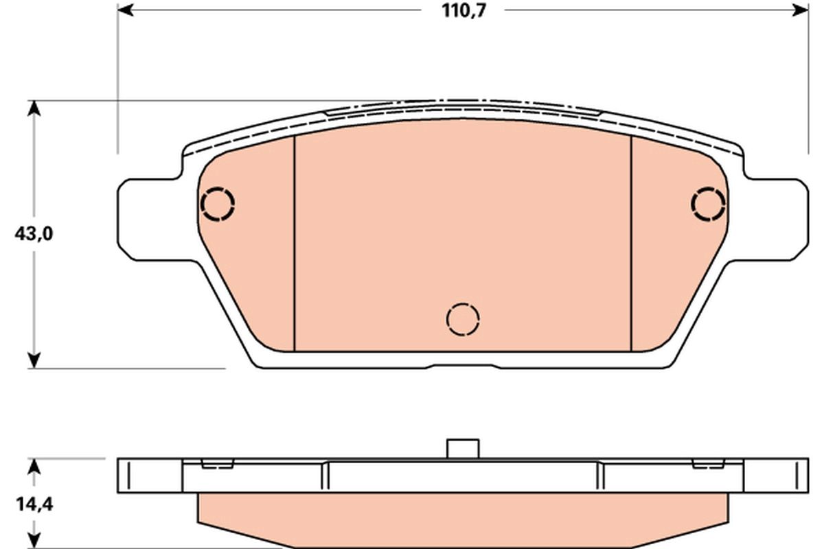 TRW GDB3517 Brake pad set, disc brake