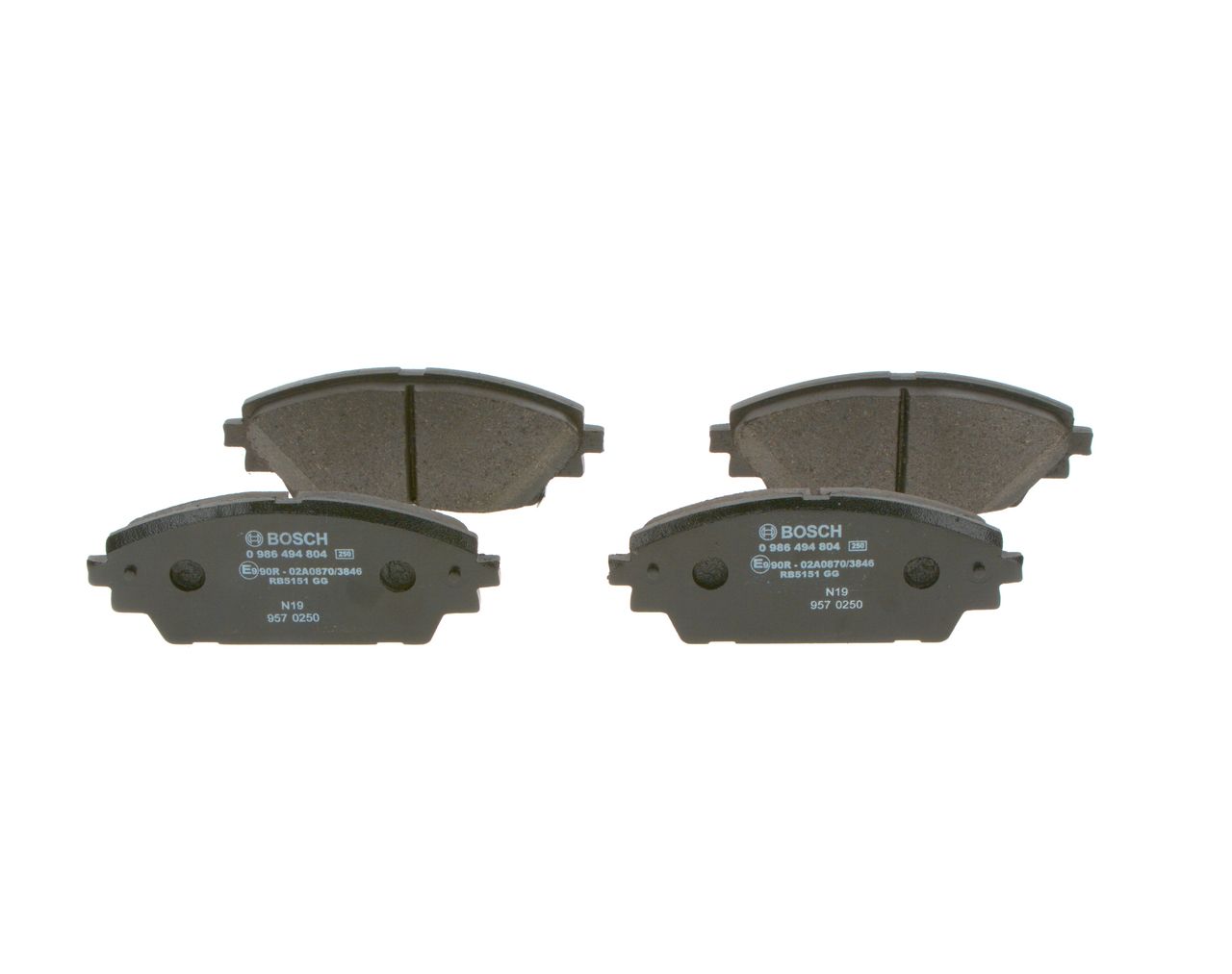 BOSCH 0 986 494 804 Brake pad set, disc brake