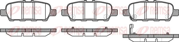REMSA 0876.31 Brake pad set, disc brake