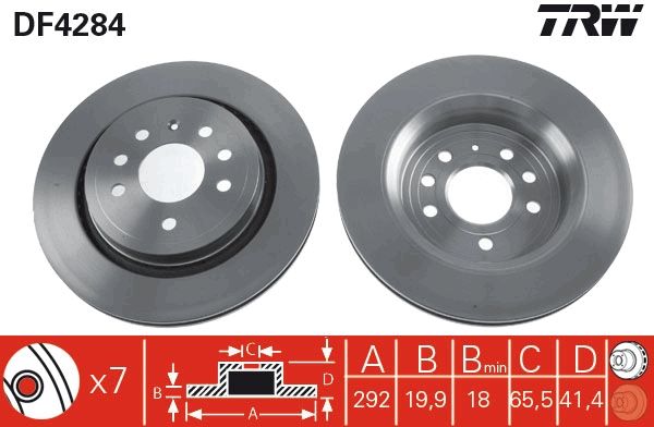 TRW DF4284 Brake disc