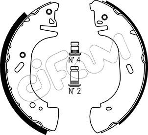 CIFAM 153-313 Brake shoe set