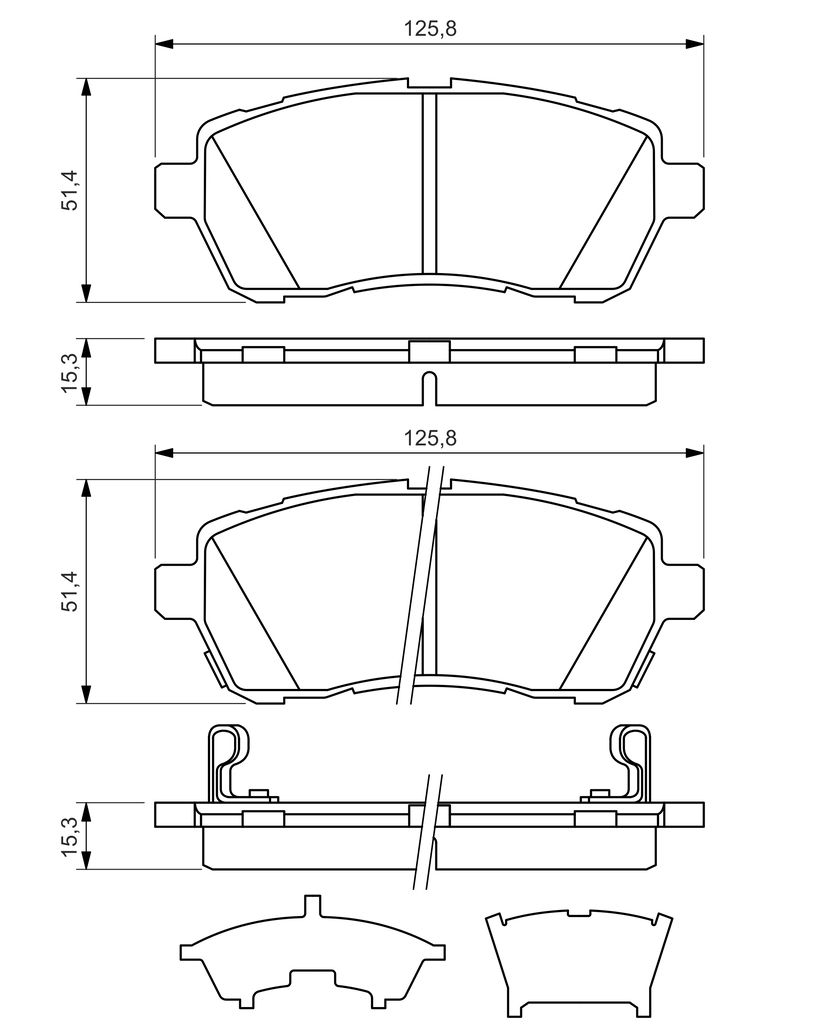 BOSCH 0 986 494 321 Brake pad set, disc brake