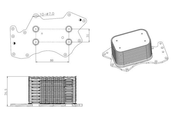 Oil Cooler, engine oil-4