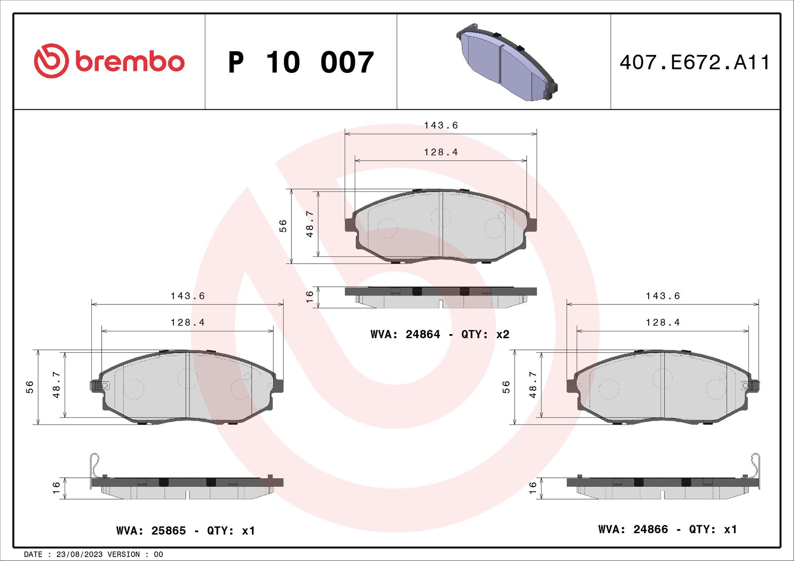 Brake Pad Set, disc brake