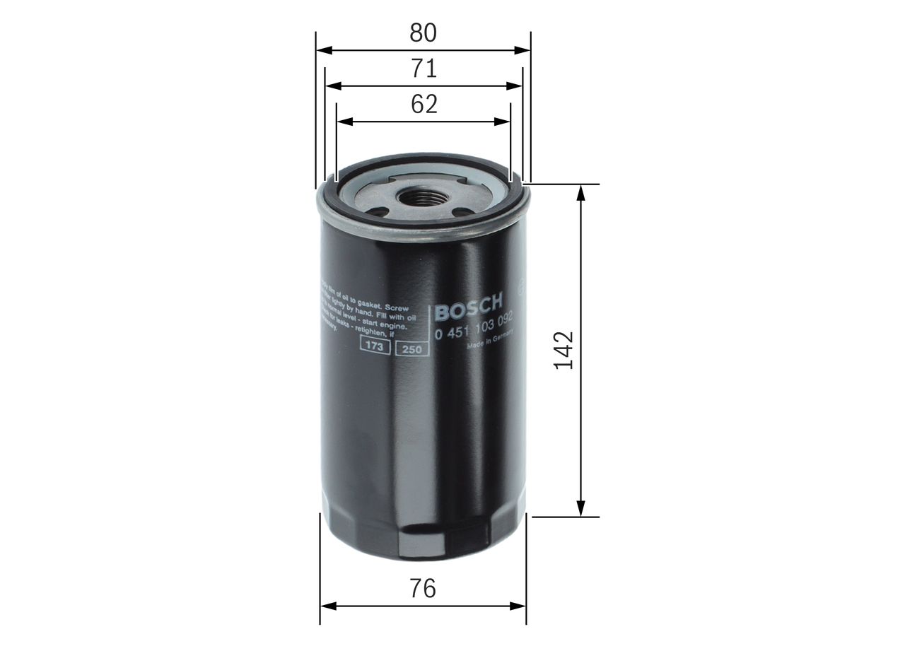 BOSCH 0 451 103 092 Oil filter