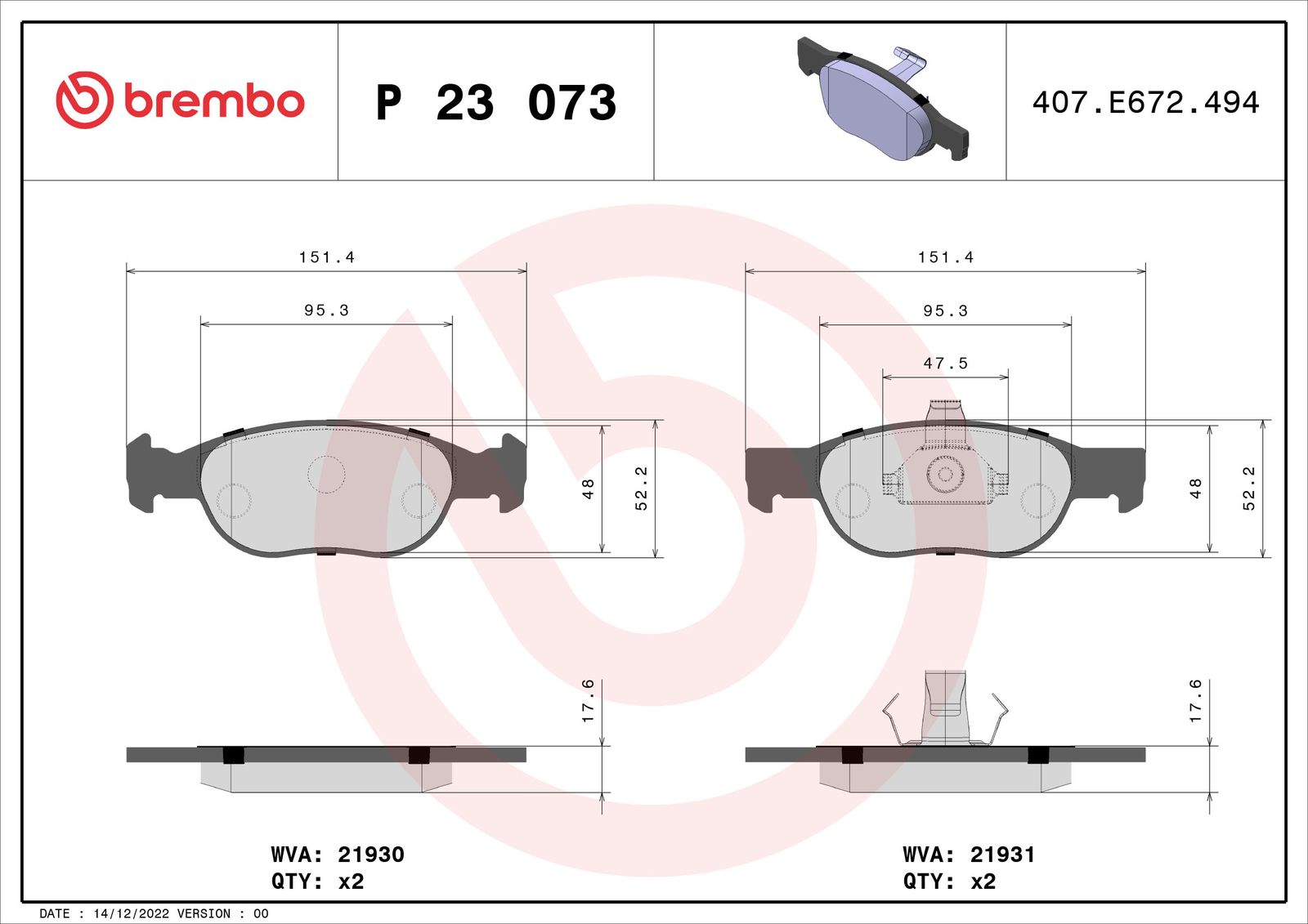 Brake Pad Set, disc brake-1