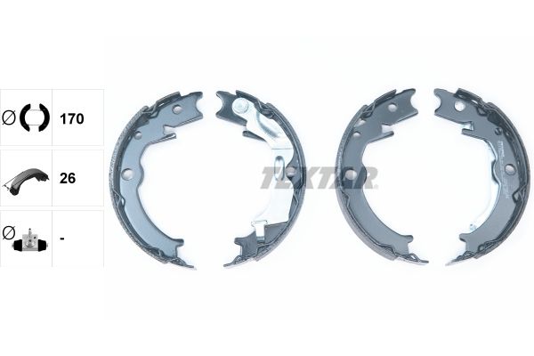 TEXTAR 91071000 Brake shoe set, parking brake