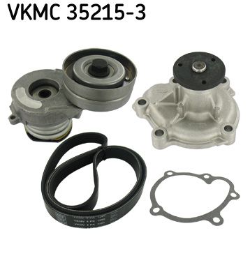 SKF VERTEVO VKMC 35215-3 Water pump + v-ribbed belt kit