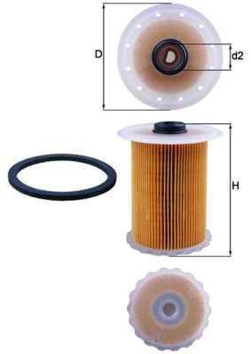 MAHLE KX 183D Fuel filter