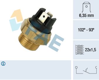 FAE 37410 Temperature switch, radiator fan