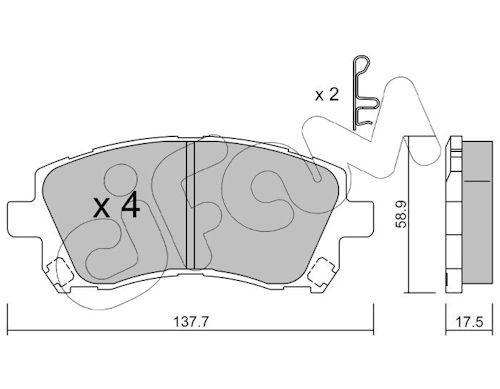 CIFAM 822-296-0 Brake pad set, disc brake