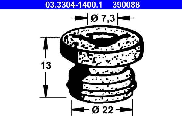 ATE 03.3304-1400.1 Plug, brake fluid reservoir