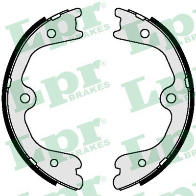 LPR 09490 Brake shoe set, parking brake