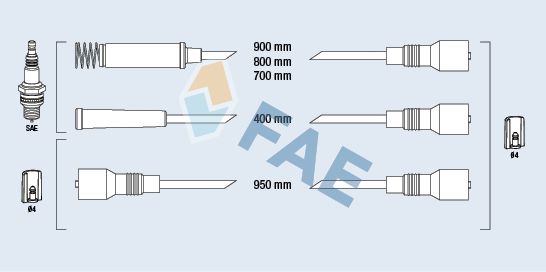 FAE 85980 Ignition cable kit