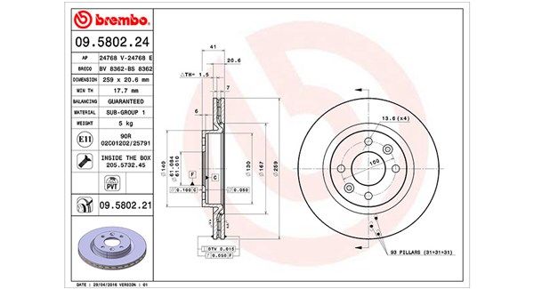 MAGNETI MARELLI 360406043100 Brake disc