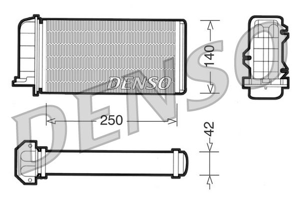 DENSO DRR09002 Heat exchanger, interior heating