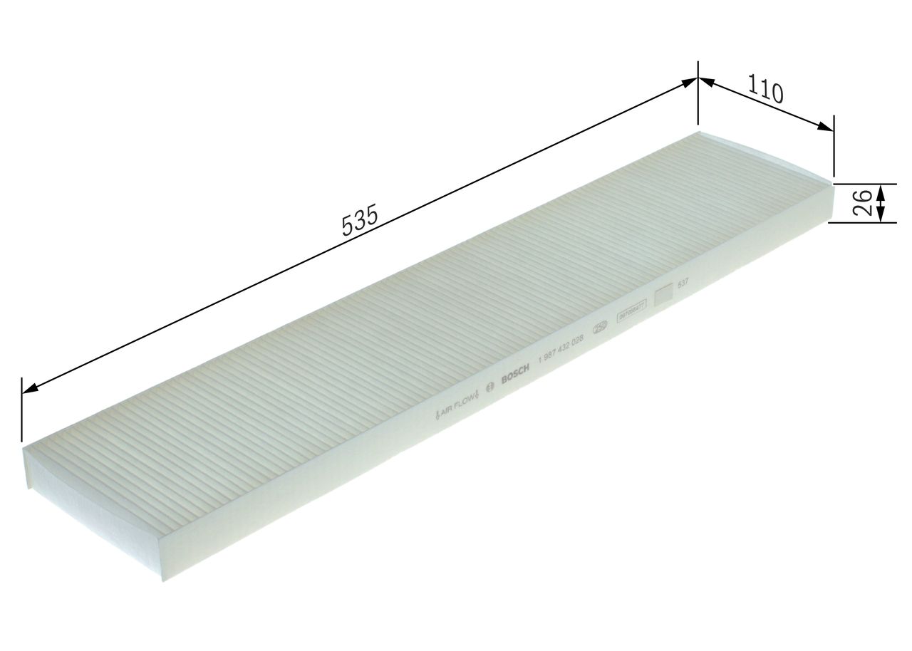BOSCH 1 987 432 028 Filter, cabin air