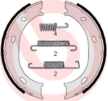 Brake Shoe Set, parking brake