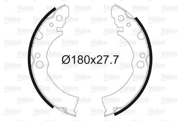 VALEO 562529 Brake shoe set