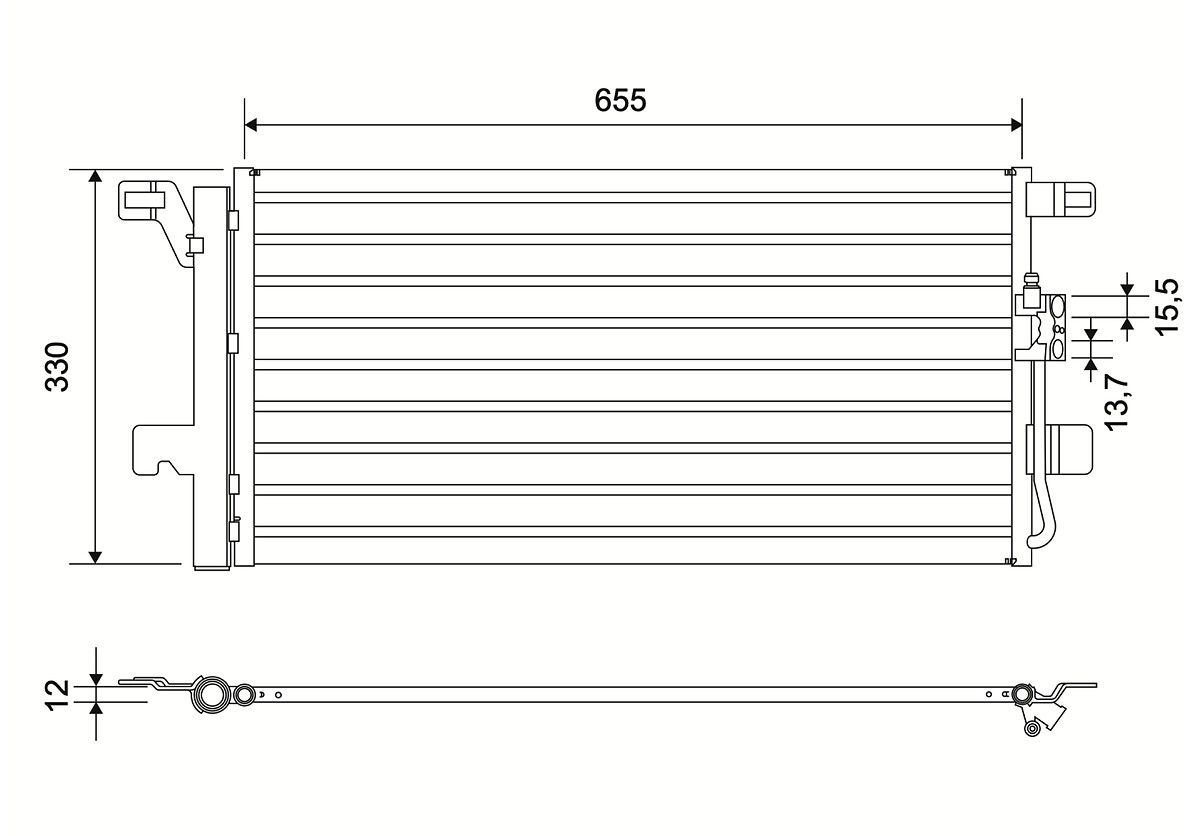 VALEO 822838 Condenser, air conditioning