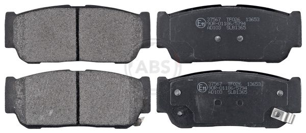 A.B.S. 37567 Stabdžių trinkelių rinkinys, diskinis stabdys