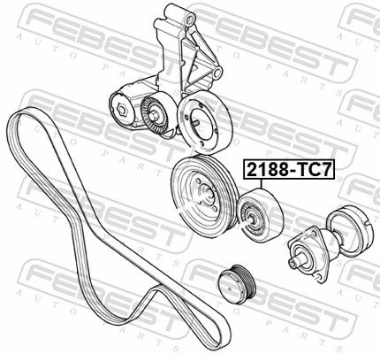 Deflection/Guide Pulley, V-ribbed belt-1