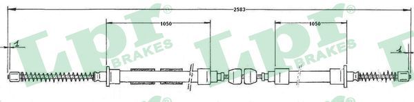 LPR C0605B Cable pull, parking brake