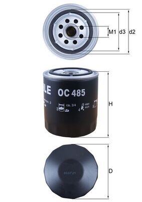 KNECHT OC 485 Oil filter
