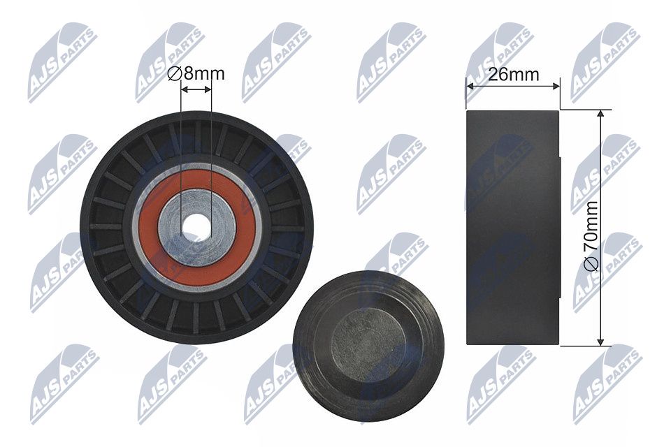 NTY RNK-AU-052 Deflection pulley/guide pulley, v-belt