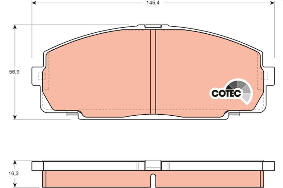 TRW GDB770 Brake pad set, disc brake