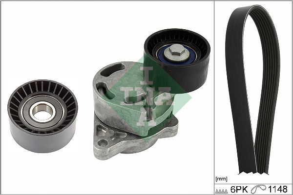 SCHAEFFLER INA 529 0407 10 V-ribbed belt set