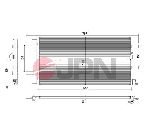JPN 60C9080-JPN Condenser, air conditioning