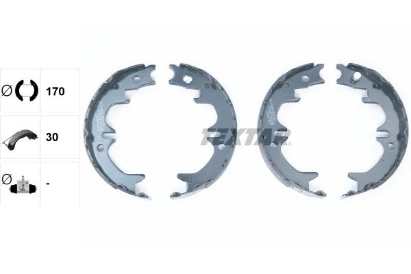 TEXTAR 91059400 Brake shoe set, parking brake
