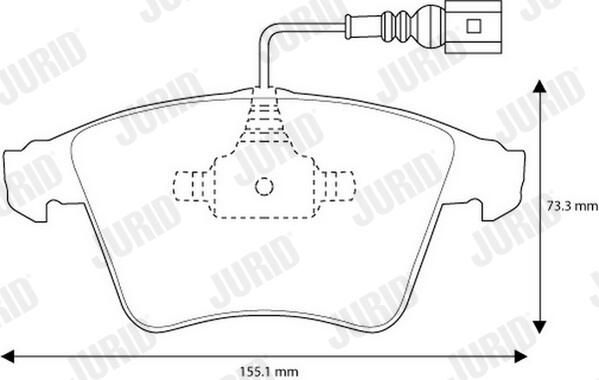 JURID 573160J Brake pad set, disc brake