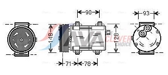 AVA CLEVER CHOICE FDAK277 Compressor, air conditioning