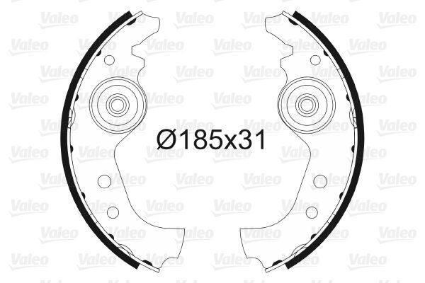 VALEO 562761 Brake shoe set