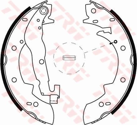 TRW GS6237 Brake shoe set