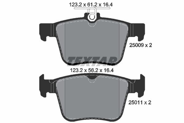 TEXTAR 2500901 Brake pad set, disc brake